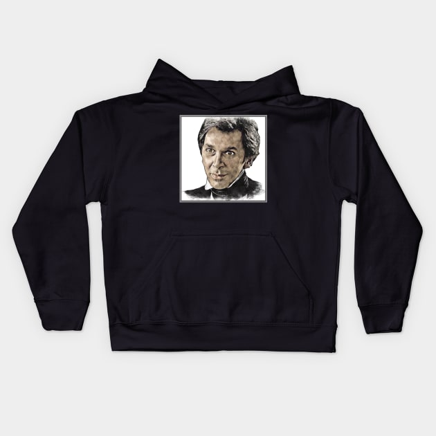 Frank Langella as Dracula Movie 1979 Kids Hoodie by OrionLodubyal